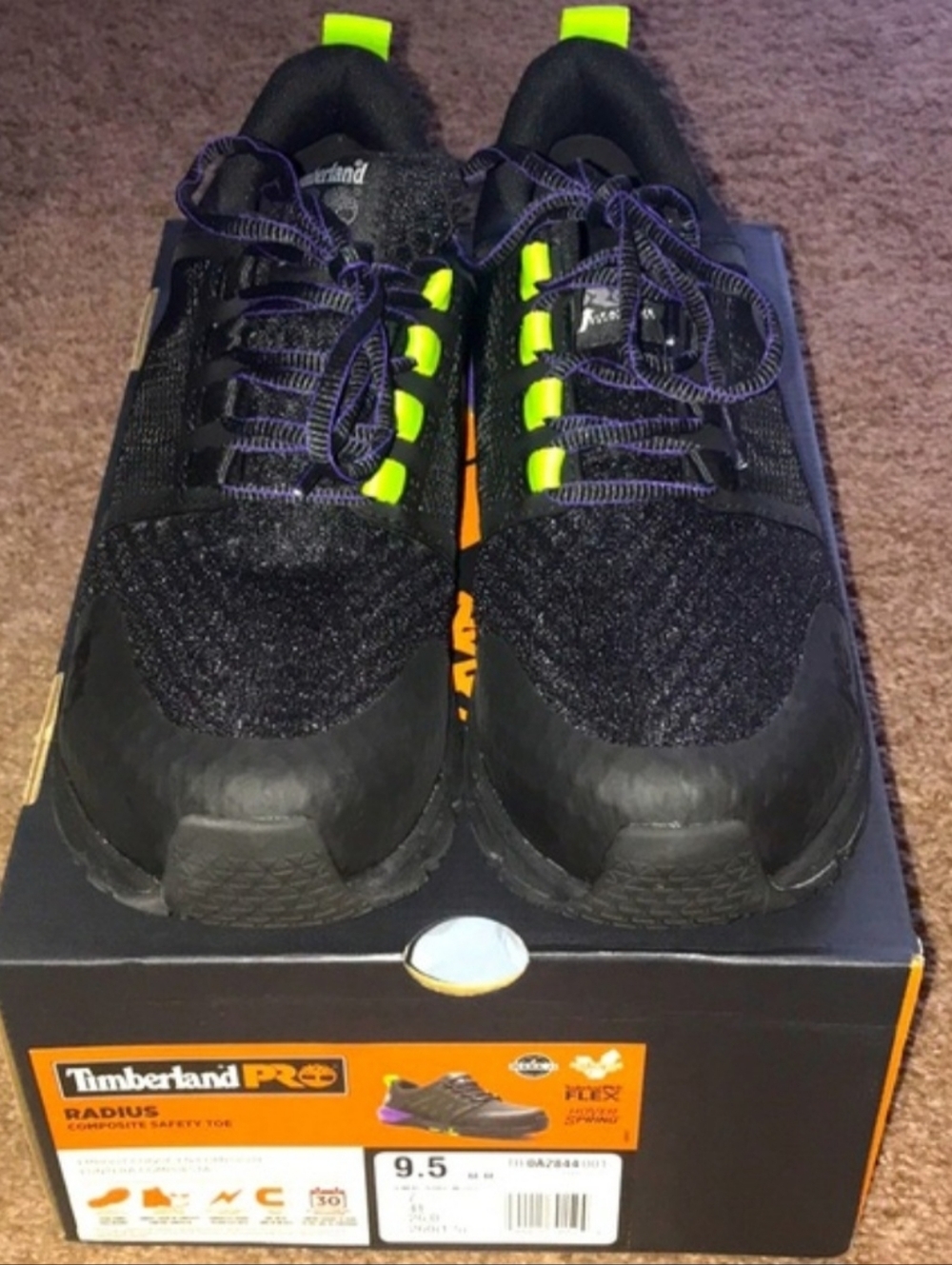 NEW Timberland PRO Radius Composite Safety Toe 9.5 Women’s Black Work Shoes